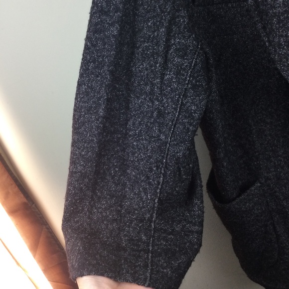 Isabel Marant Etoile Virgin Wool Open Shawl Collar Oversized Gray Cardigan Sz 38 - Picture 7 of 13